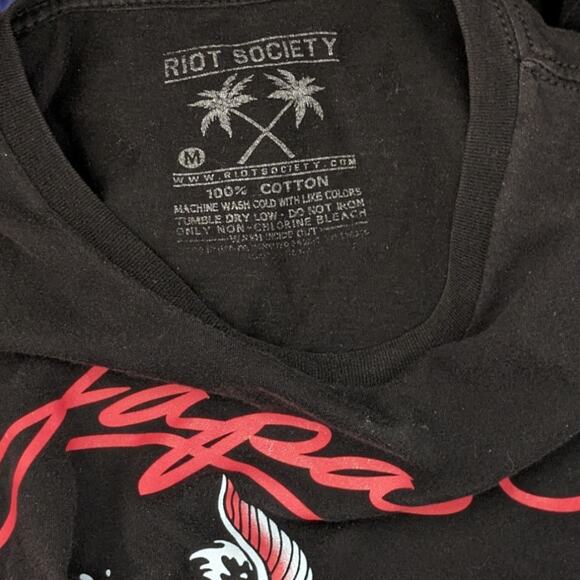 Riot Society Tokyo x Los Angeles Fish Lotus Flower Japanese Writing Men's Medium - Picture 5 of 5